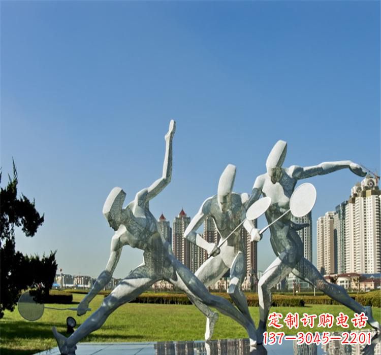 淄博不锈钢羽毛球雕塑——拓展你的园林视野