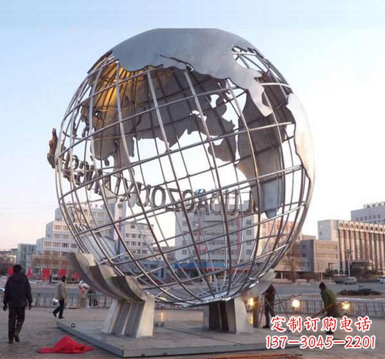 淄博不锈钢地球仪雕塑一座充满美丽与灵性的艺术品