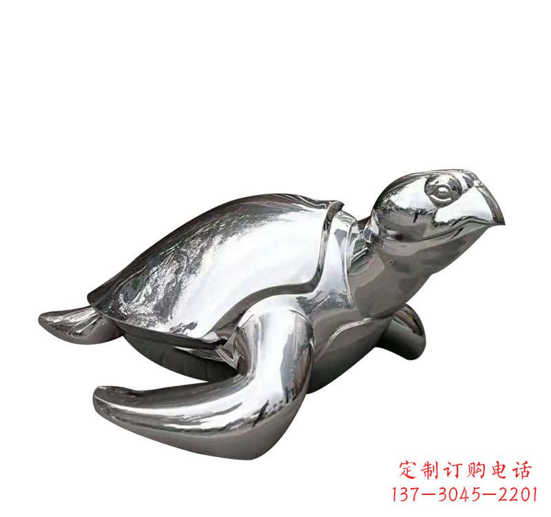 淄博不锈钢海龟雕塑象征着长寿和坚强