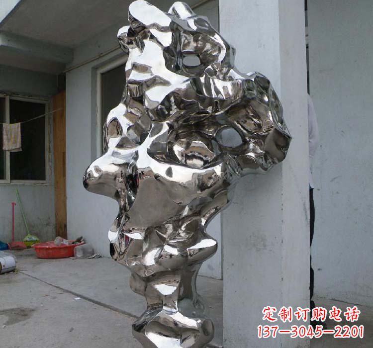 淄博太湖石雕塑精美绝伦的不锈钢园林景观