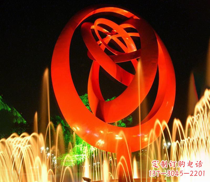 淄博圆环雕塑抽象的艺术之美