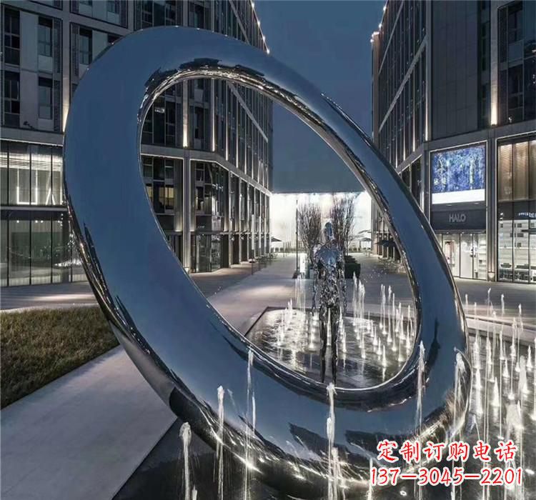 淄博圆环景观雕塑令人惊叹的视觉奇观