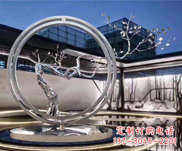 淄博不锈钢圆环景观雕塑给城市带来活力与美感