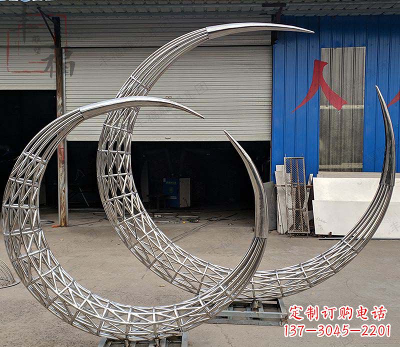 淄博不锈钢月亮镂空摆件雕塑——让月亮闪耀你的家