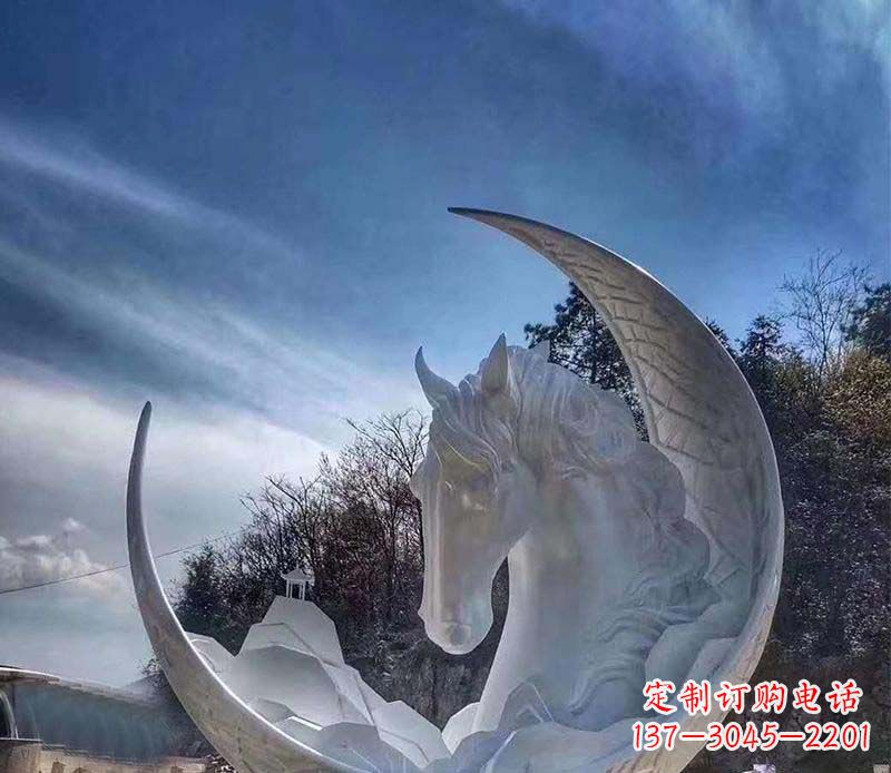 淄博不锈钢月亮雕塑一种独特的艺术品