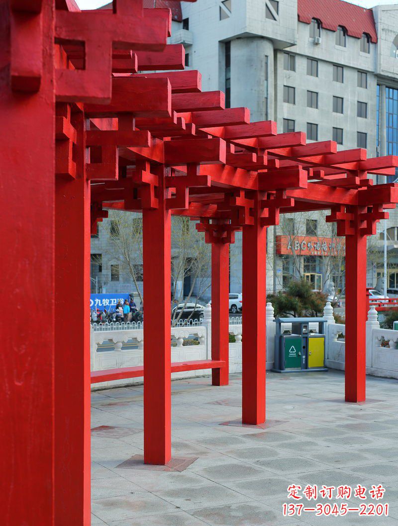 淄博长廊雕塑描绘城市景观的艺术作品