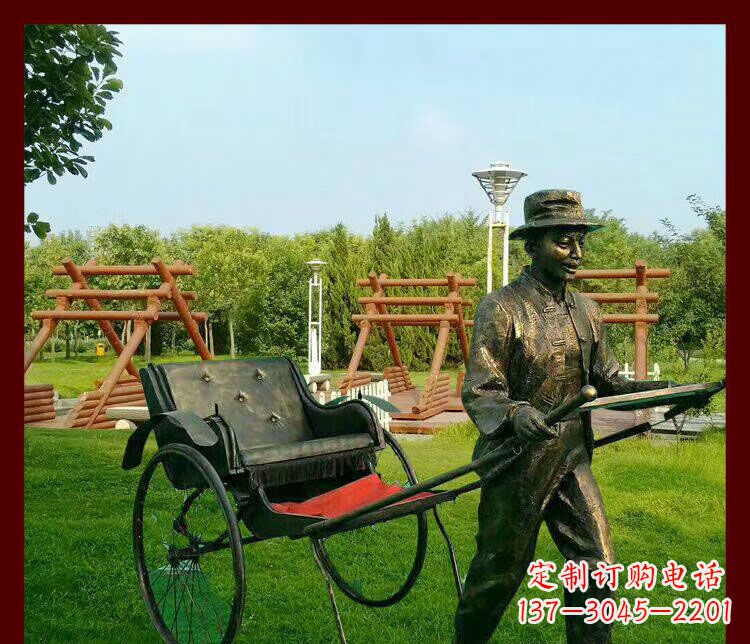 淄博细说黄包车夫人雕塑