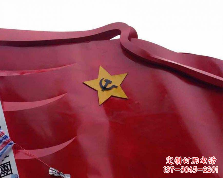 淄博不锈钢党徽雕塑——传承红色基因