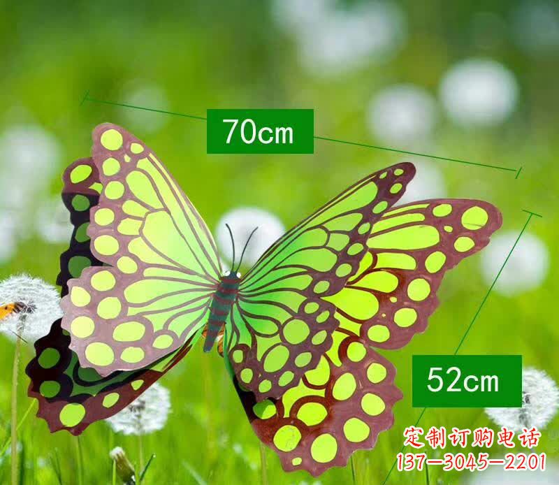 淄博不锈钢蝴蝶雕塑彩色园林的精灵