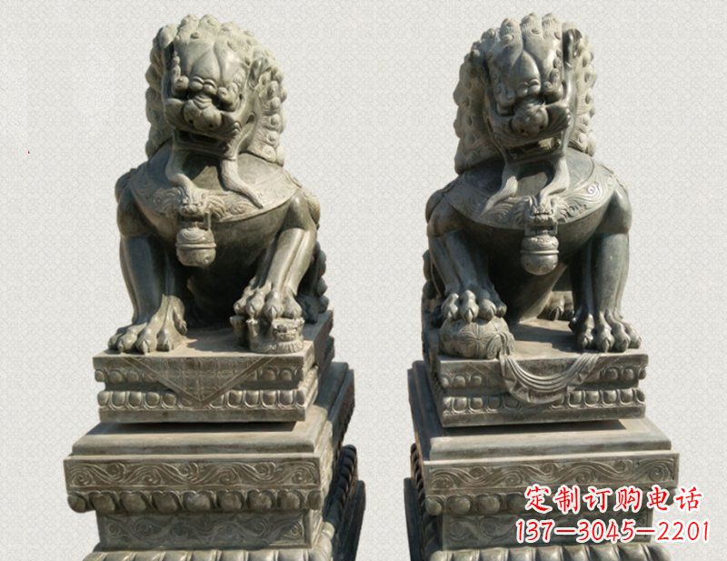 淄博狮子雕塑象征王者风范