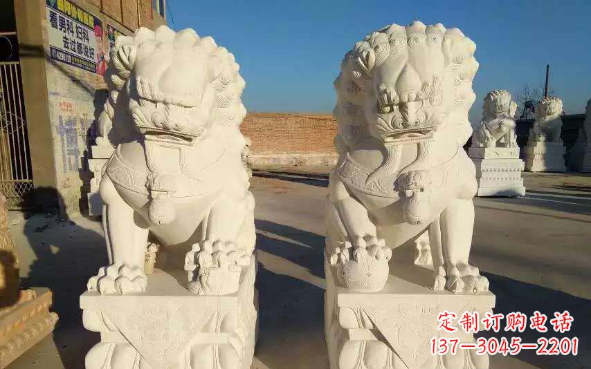 淄博狮子雕塑象征力量与智慧