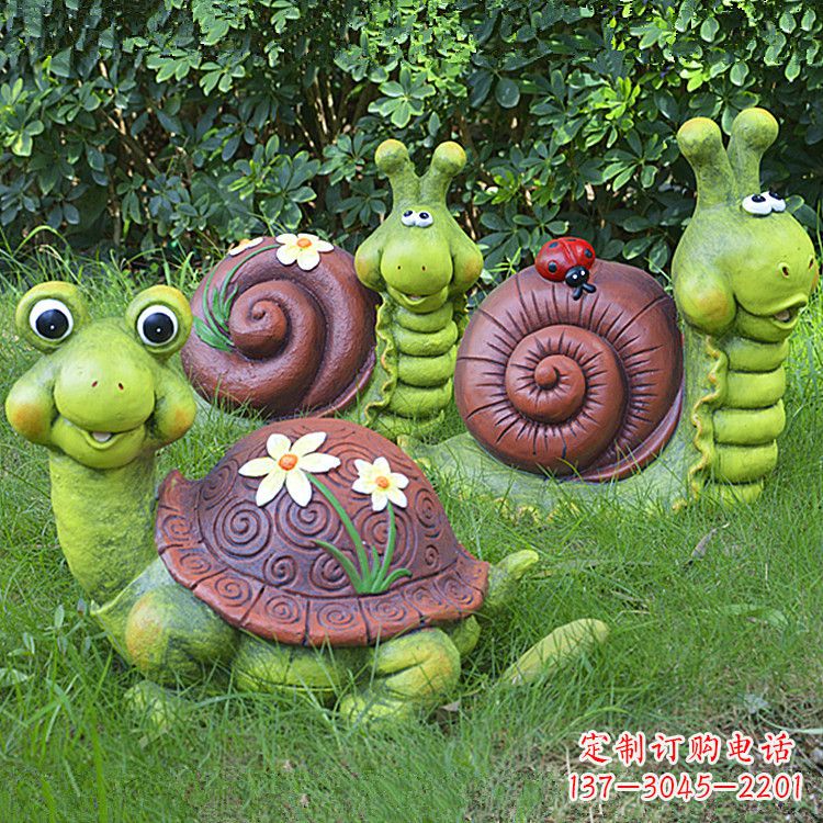 淄博蜗牛雕塑——精致的草坪小动物装点