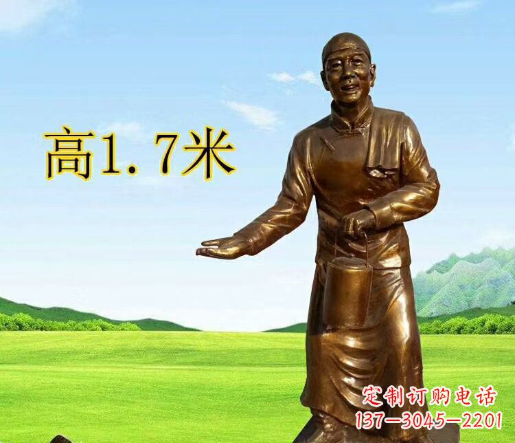 淄博店小二雕塑传承经典艺术