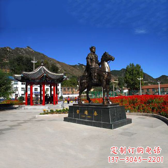 淄博纪念历史名人的骑马雕塑