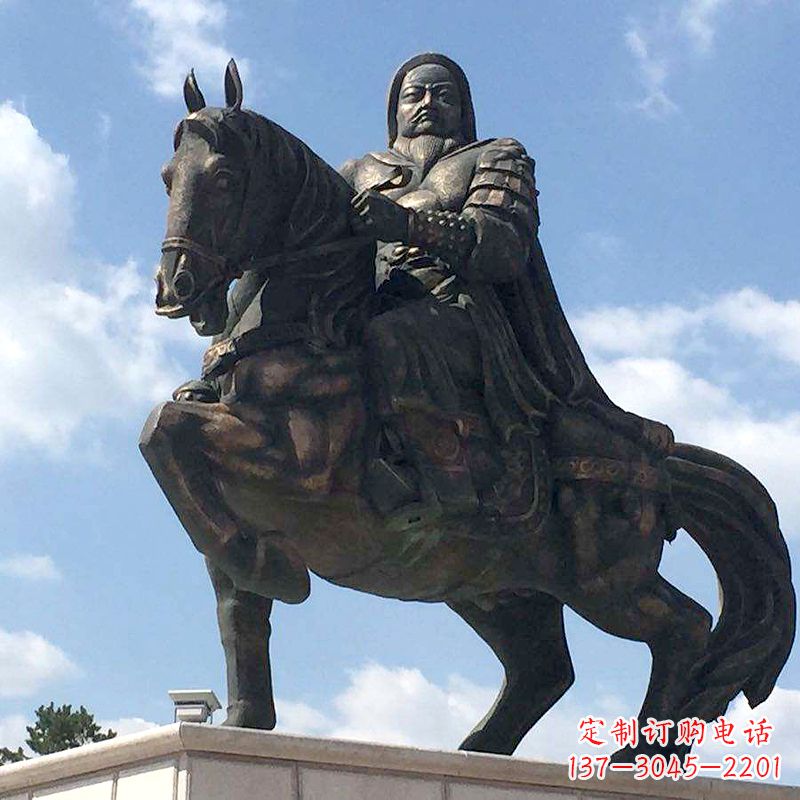 淄博成吉思汗驰骋铜像象征着不朽的传奇