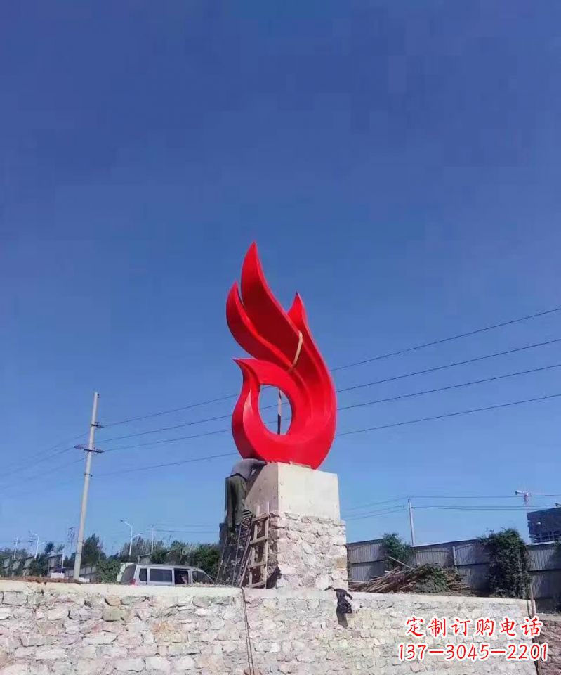 淄博凤凰雕塑点缀城市的不锈钢景观