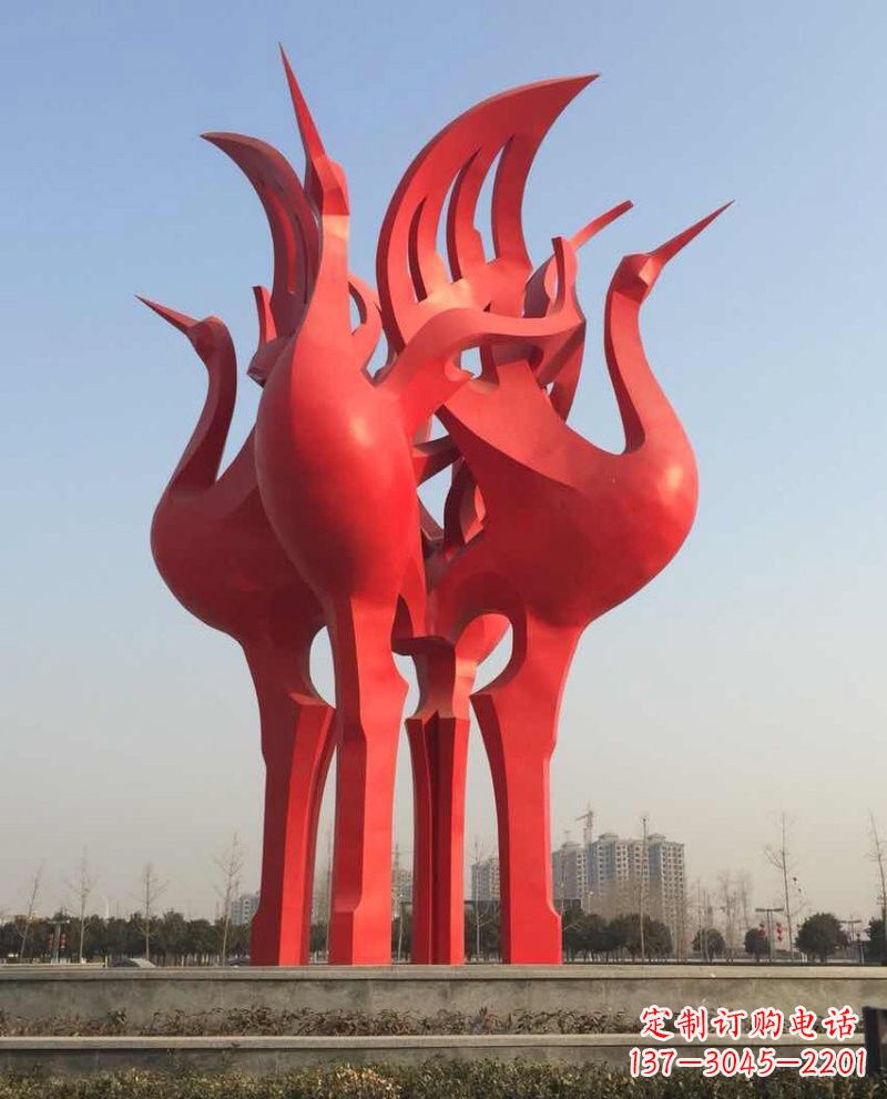 淄博仙鹤雕塑一座城市的标志
