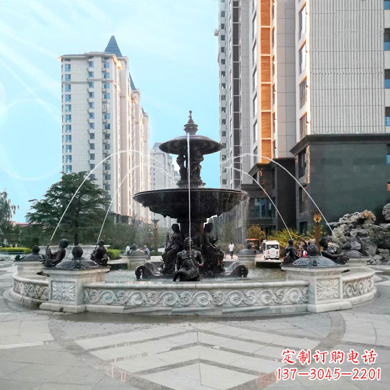 淄博城市广场欧式水景喷泉雕塑的魅力
