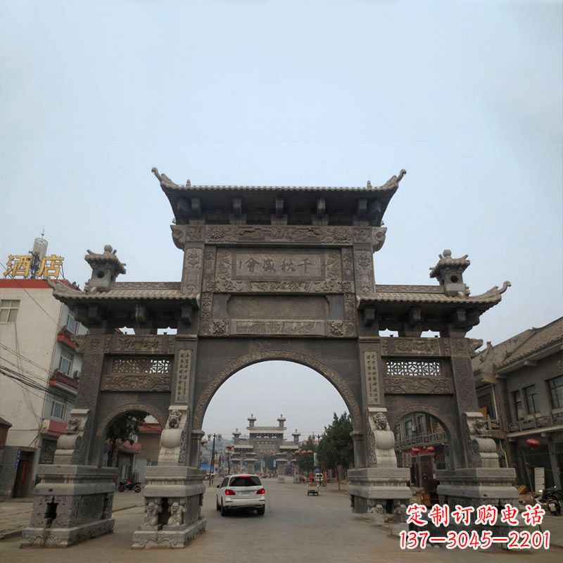 淄博仿古牌楼雕塑——缔造城市文化新气象