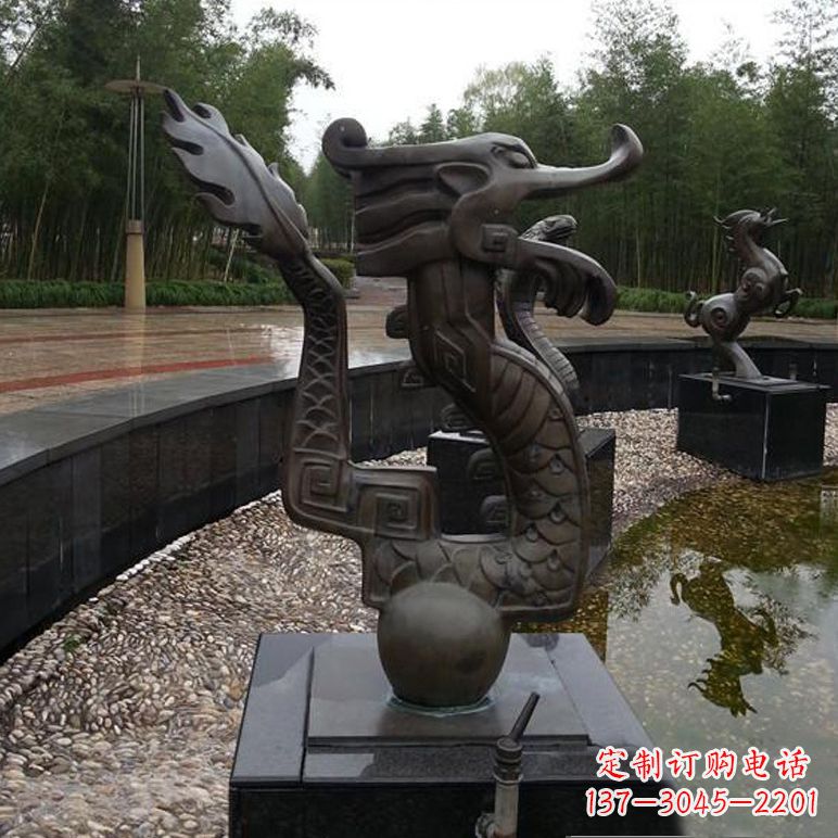 淄博城市十二生肖喷泉雕塑