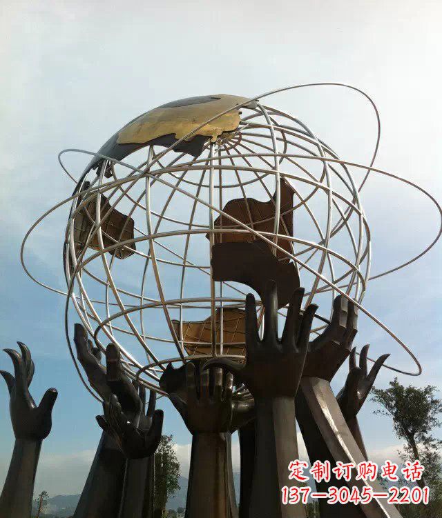 淄博石家庄的地球雕塑一个城市的精神象征