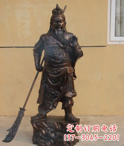 淄博关公雕塑祝福人们的神灵