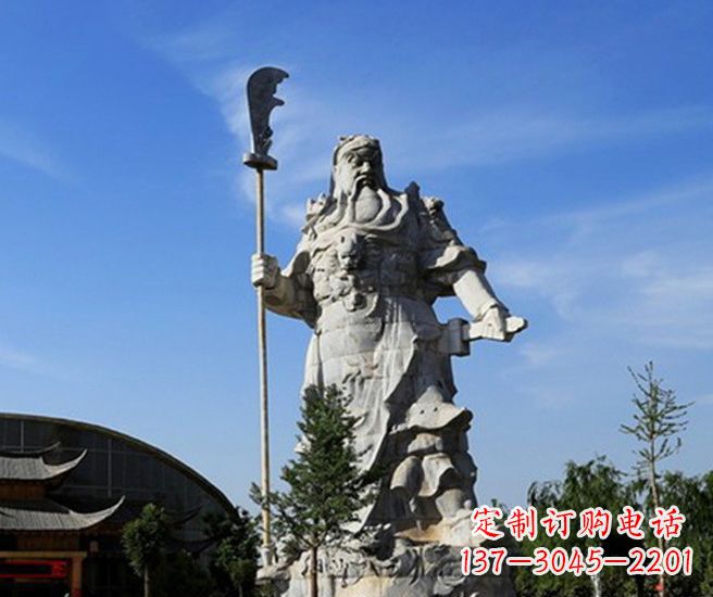 淄博关公雕塑持刀武财神