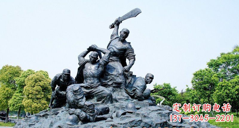淄博红军雕塑传承冲锋精神