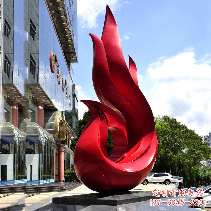 淄博抽象不锈钢凤凰雕塑-小区企业广场景观动物雕塑