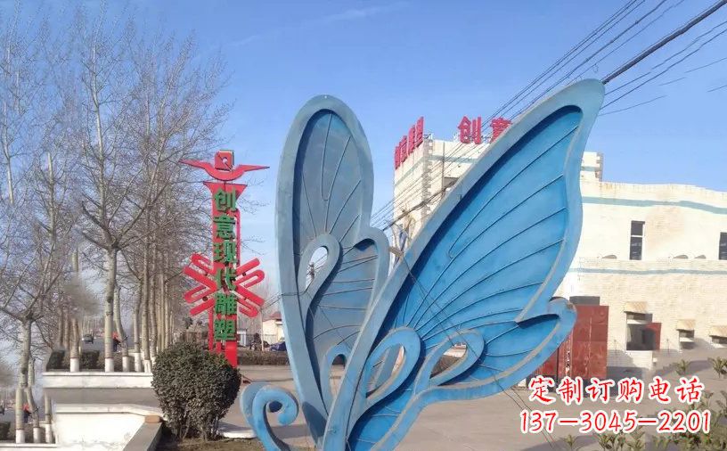 淄博抽象不锈钢蝴蝶雕塑