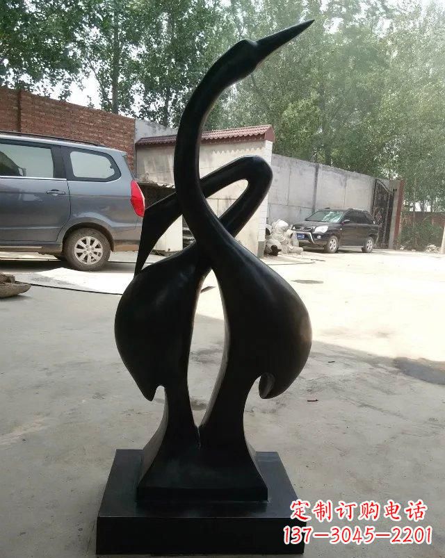 淄博抽象天鹅铜雕
