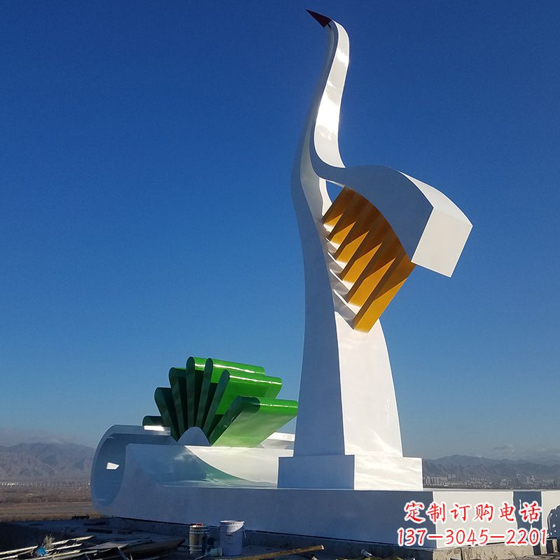 淄博抽象仙鹤雕塑