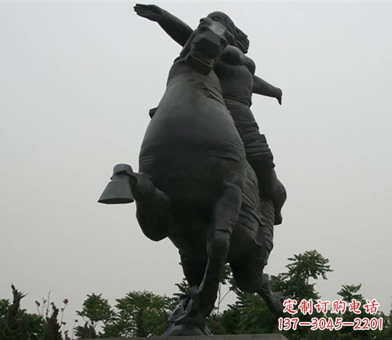 淄博骑马雕塑跨越时空的传奇