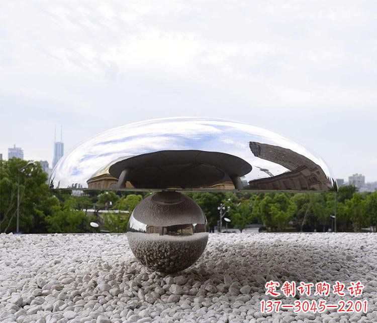淄博创意蘑菇不锈钢雕塑