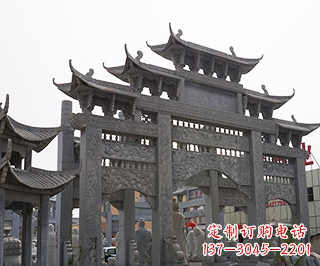 淄博牌坊石雕传承传统文化的艺术精品