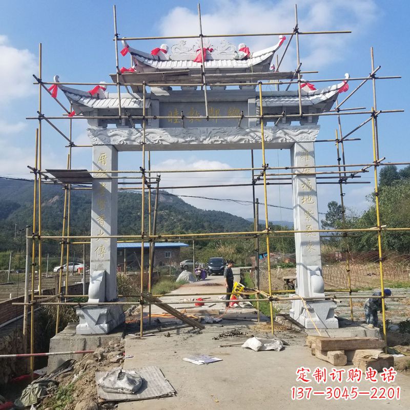 淄博村庄石牌坊雕塑传承民间文化
