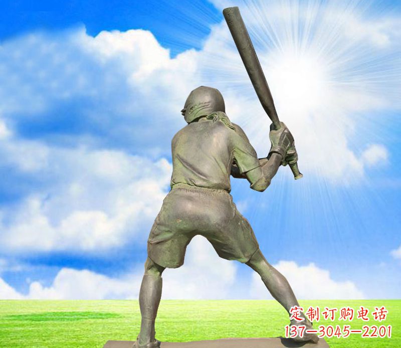 淄博纪念棒球精美的棒球雕塑