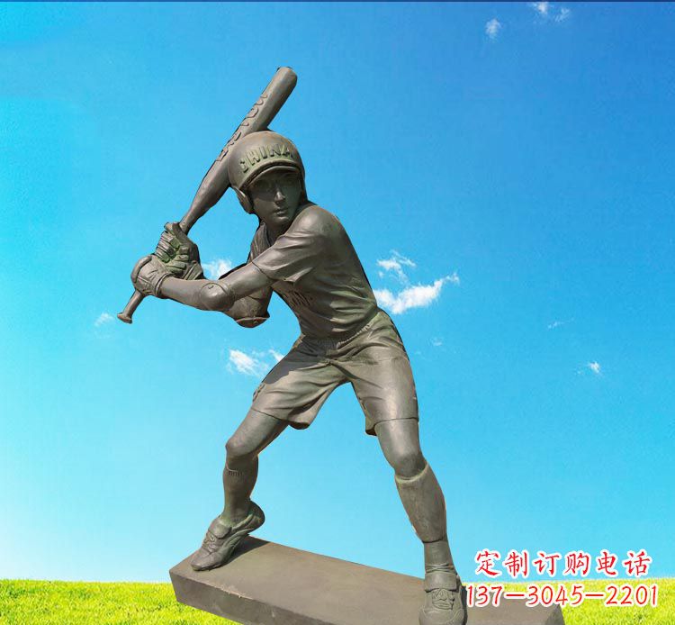 淄博棒球雕塑传承美国传统文化