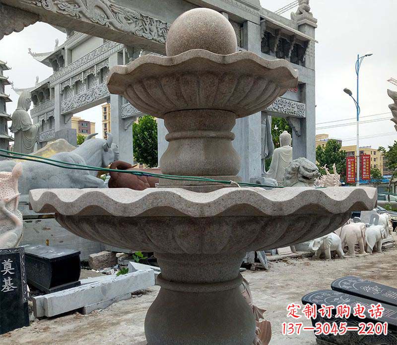 淄博大理石多层喷泉石雕