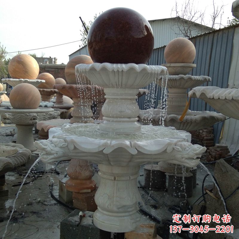 淄博大理石风水球雕塑传统文化的艺术精髓