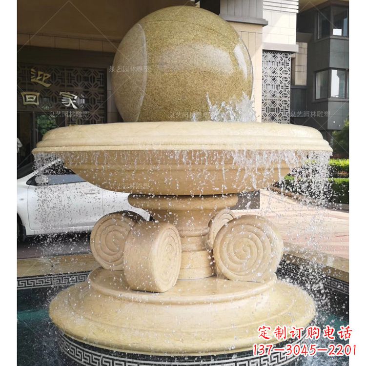 淄博大理石风水球雕塑传承古老文化的象征