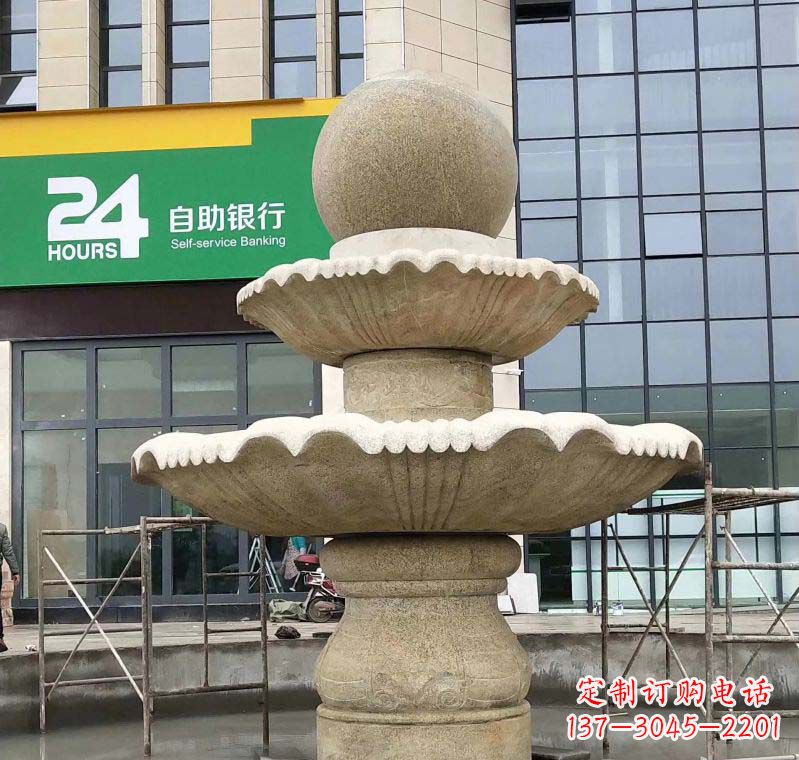 淄博大理石风水球喷泉雕塑——振奋人心的艺术杰作