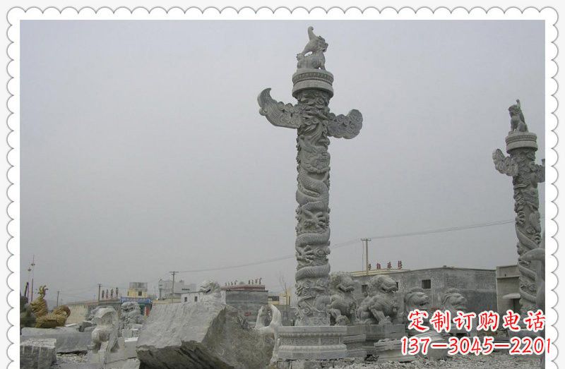 淄博精致雕刻,大理石华表雕塑