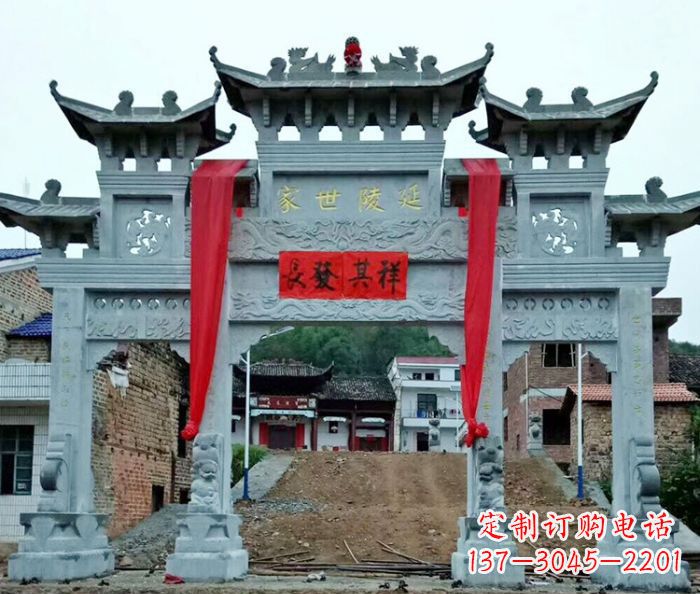 淄博精美大理石牌坊雕塑