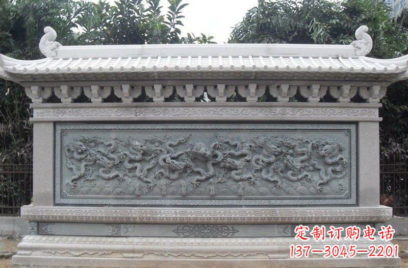淄博大理石九龙壁雕塑