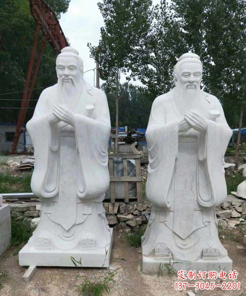 淄博高雅大理石孔子雕塑