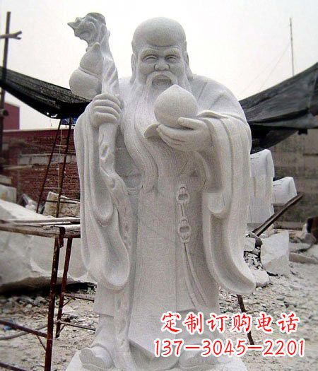 淄博大理石寿星雕塑