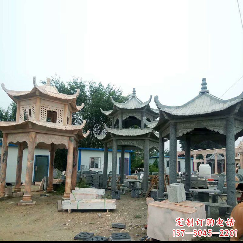 淄博精美大理石凉亭雕塑