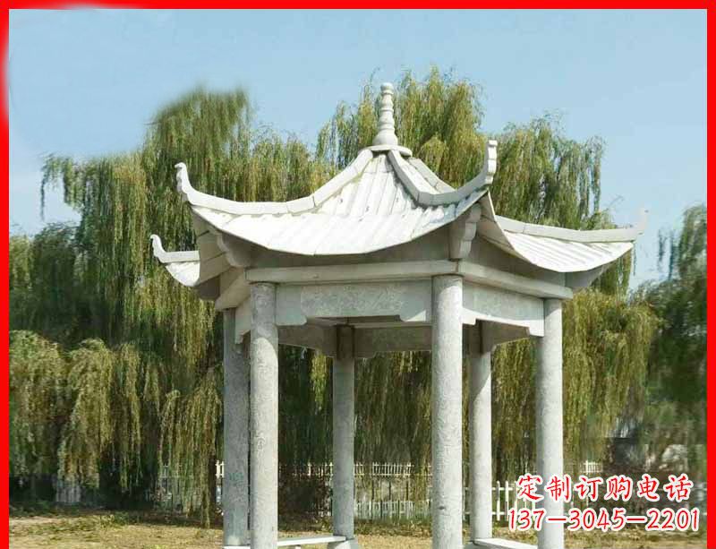 淄博精美大理石凉亭雕塑