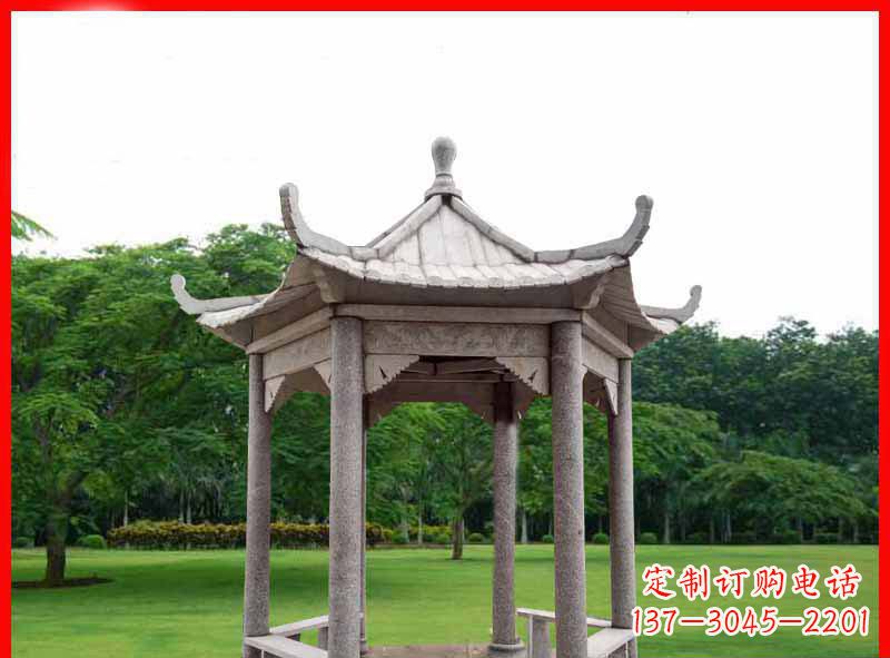 淄博精致大理石凉亭雕塑